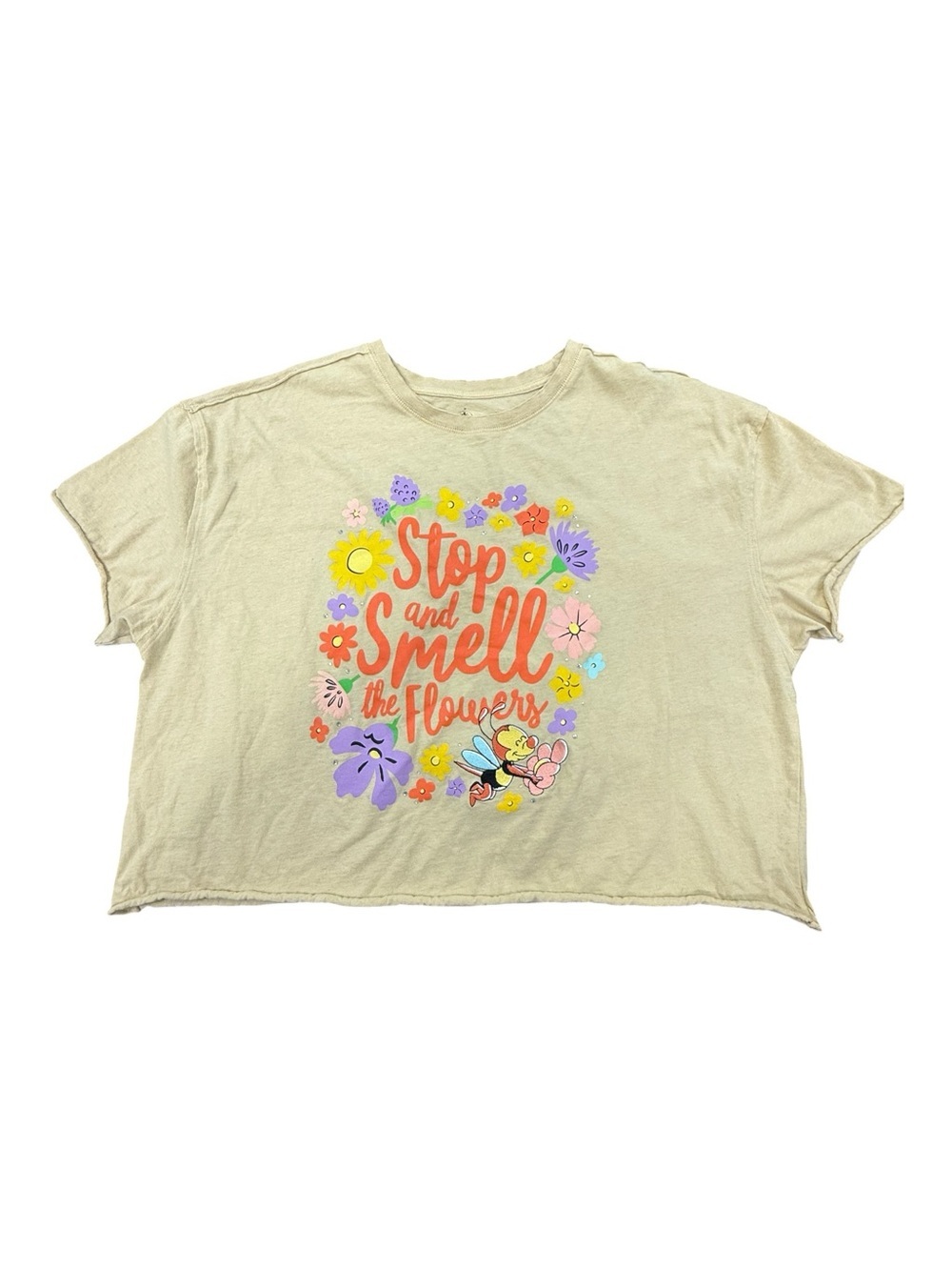Disney Epcot International Flower & Garden Festival Cropped Shirt Size L